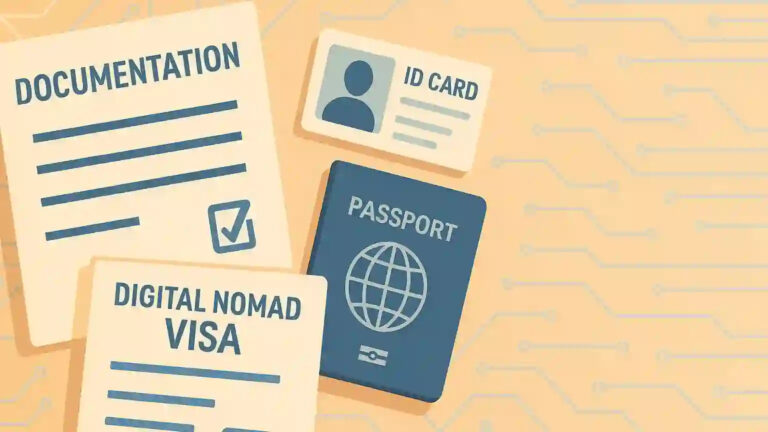 Vector graphic of required documents from our Brazil Digital Nomad Guide.